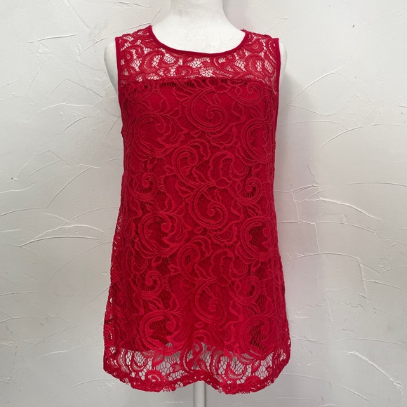 Adrianna Papell Lace Jersey Knit Top - Picture 2 of 8